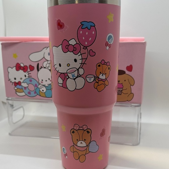 Hello Kitty Pink Tumbler with Cute Characters - Picture 4 of 5